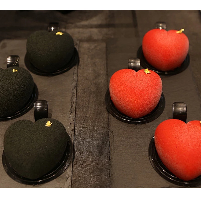 Khuôn Silicon 3D Hình 8 Khoang Trái Tim Nướng Bánh - Làm Chocolate - Panna Cotta - Mousse - Pudding - Tàu Hũ - Làm Thạch