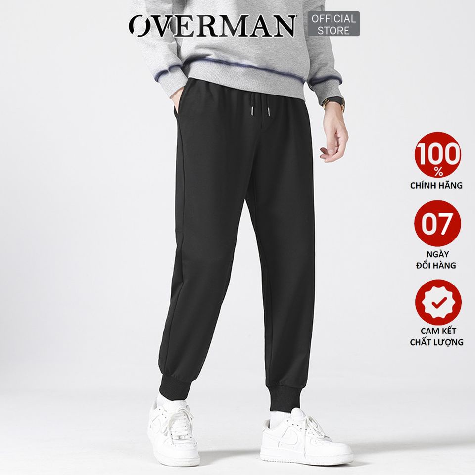 Quần jogger nam nữ unisex thể thao chất xốp thu đông dày dặn JO05 - Overman