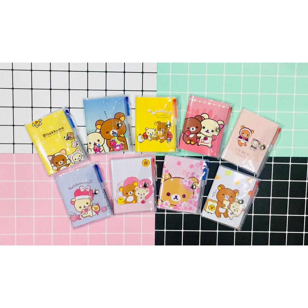 sổ kèm bút gấu rilakkuma SB20 sổ kèm bút hoạt hình cute dễ thương