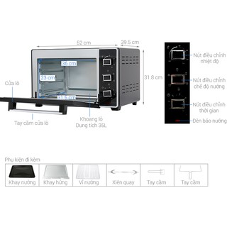 Lò nướng Sanaky VH3599S2D 35 lít