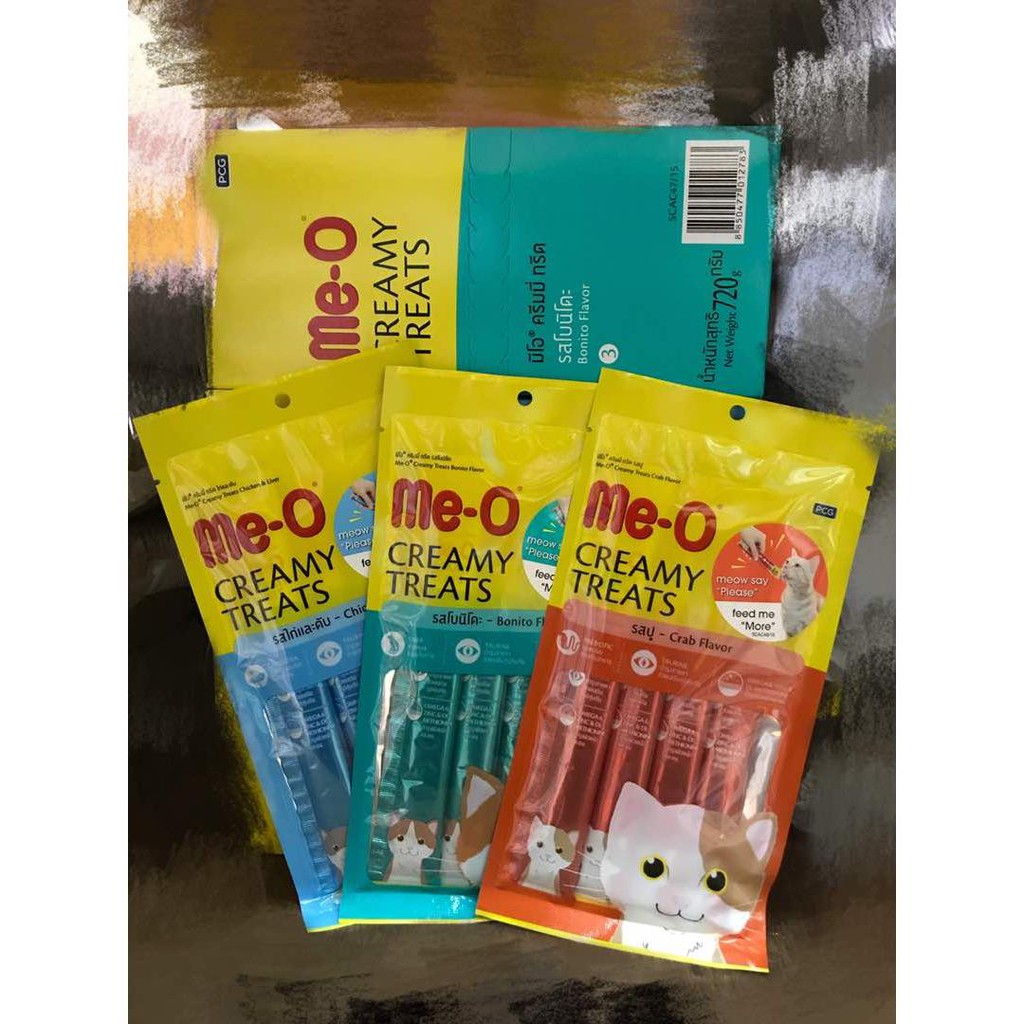 Súp thưởng dinh dưỡng cho mèo Me-O Creamy Treat - Gói 4 thanh