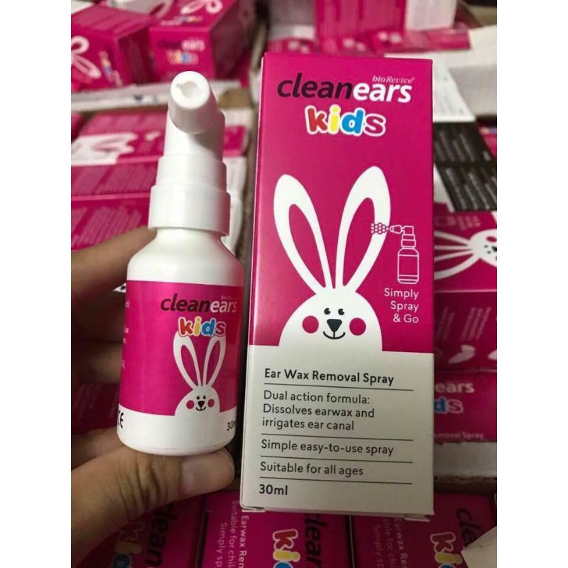 XỊT TAN RÁY TAI CLEAN EARS KIDS 30ml - HÀNG ÚC