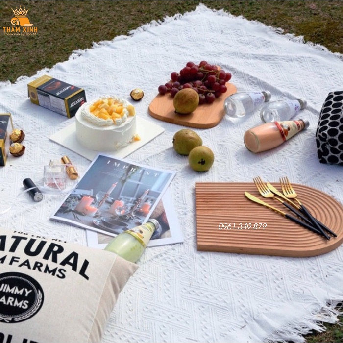 Thảm trải đi chơi dã ngoại Picnic, Dùng làm font nền chụp hình ngoại cảnh đẹp sang trọng