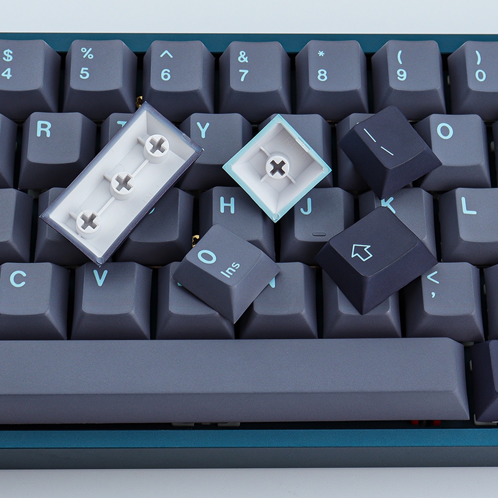 GMK Grey Cyan keycaps, 129 Keys keycaps cherry Profile DYE-SUB Cá nhân hóa GMK Keycaps cho bàn phím cơ