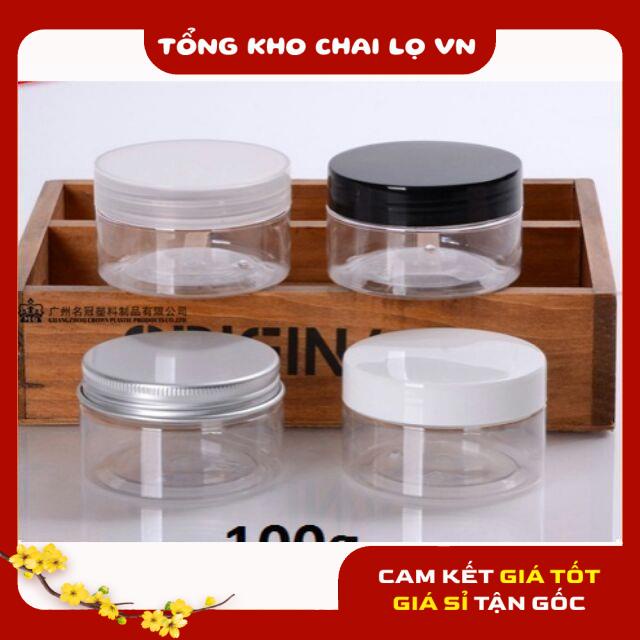 Hủ Đựng Kem ❤ SIÊU RẺ ❤ Hũ nhựa pet trong 50g,100g,200g,250g đựng mỹ phẩm, thực phẩm, đồ khô, ngũ cốc