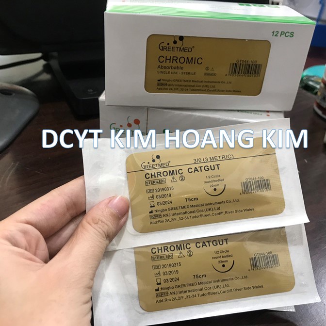 Chỉ phẫu thuật Chromic Catgut 3/0 Greetmed