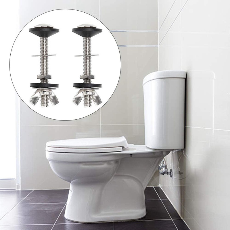 Bộ 2 Món Ốc Vít Cố Định Bồn Cầu Bằng Thép Không Gỉ
