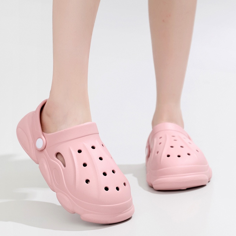 Sticker crocs Shoe Decoration for crocs đế caoDép Crocs Chống Trượt Thiết Kế Đục Lỗ Thời Trang Đi Biển Cho Nữ
