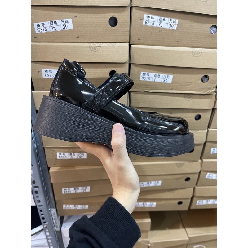 Giày Mary Janes đế bằng quai dán cao 5cm (ảnh thật shop chụp) | BigBuy360 - bigbuy360.vn