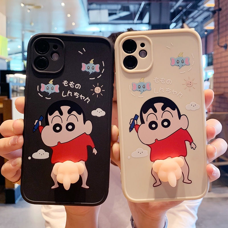 Ốp Điện Thoại TPU Silicon Chống Rơi Hình Shin Chan Cho IPhone 13 12 11