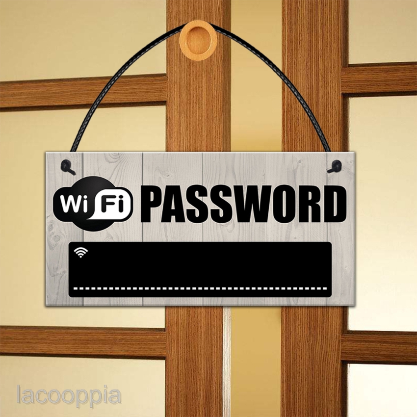 Wifi password Rustic Wooden Sign Plaque Pub Shop Cafe Hotel Wifi Chalkboard