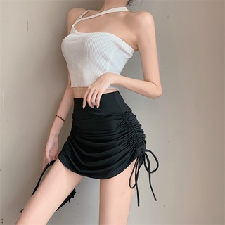 Chân váy dây rút 2 bên chân váy ngắn nữ nhiều màu có quần trong VR001