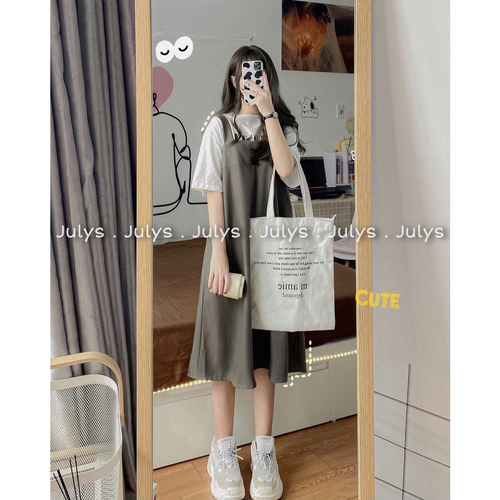 Váy Yếm Dáng Dài Phong Cách Hàn Quốc Siêu Xinh Y818-Lolla_Fashion