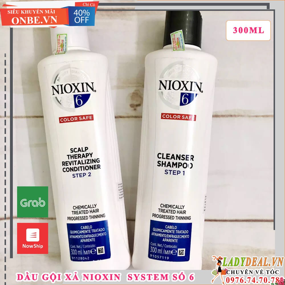 NIOXIN 6 | Bộ Chăm Sóc Tóc Nioxin 6 Cho Tóc Tạo Kiểu, Thưa, Rụng Nhiều 300ML