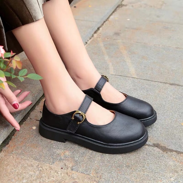 <SẴN 39 NÂU> GIÀY ULZZANG VINTAGE MARY JANE DA MỀM | BigBuy360 - bigbuy360.vn