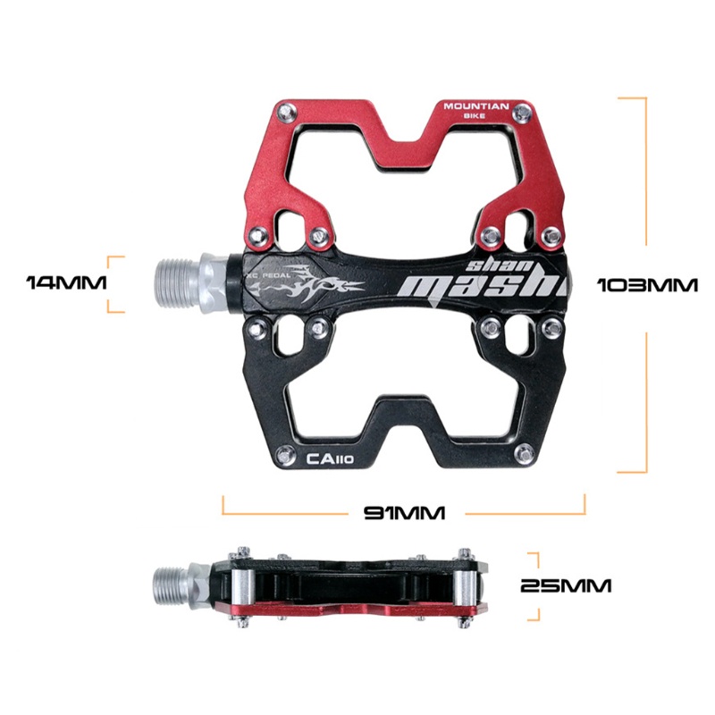 QQ 1 Cặp Bàn Đạp Nhôm Siêu Chắc Chắn Cho Xe Đạp MTB