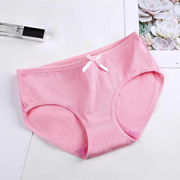 [ Free Ship - Được Chọn Màu ] Quần Lót Cotton Đính Nơ Nhiều Màu Đẹp