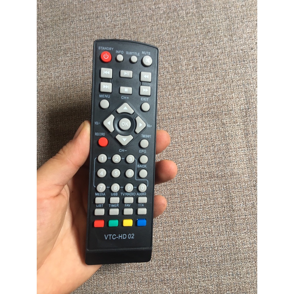 Điều khiển đầu VTC-HD02 ,Remote đầu thu kỹ thuật số VTC HD02