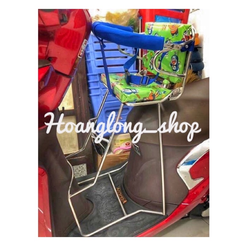 Ghế cho bé ngồi xe tay ga, ghế inox