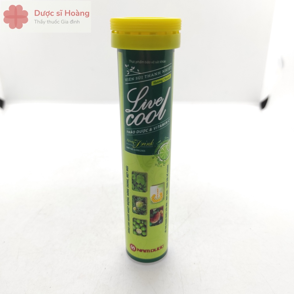 Viên sủi thanh nhiệt Livecool - Nam Dược - Dùng được cho người tiểu đường, ăn kiêng