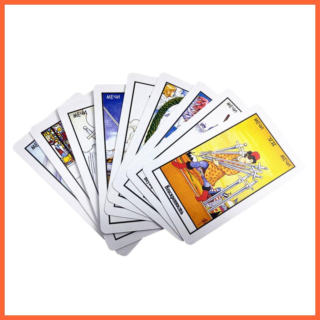 Bộ Bài Tarot Tiếng Nga Nhiều Màu Sắc Kèm Hộp Đựng