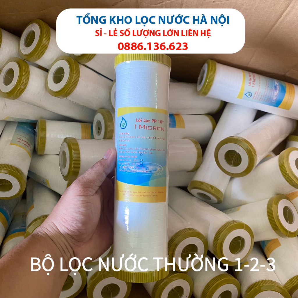 Bộ 3 lõi lọc nước 1,2,3 Chính hãng, sử dụng tất cả máy lọc nước Kangaroo, Karofi, Sunhouse, AquA chính hãng