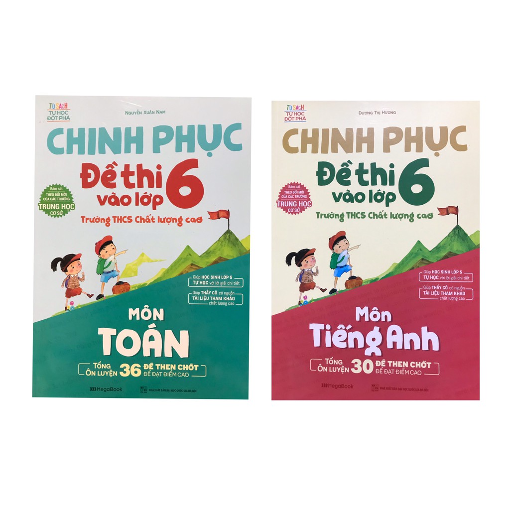 Sách - Combo Chinh Phục Đề Thi Vào Lớp 6 Trường THCS Chất Lượng Cao Môn Toán + Tiếng Anh