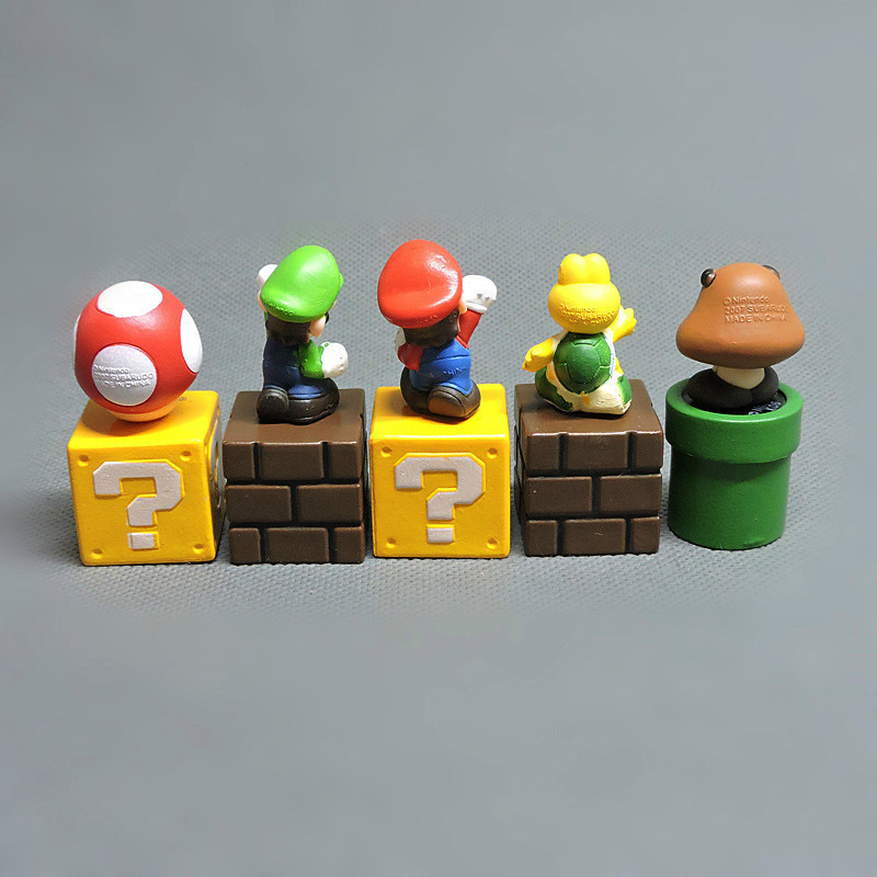 Set 5 Mô Hình Đồ Chơi Nhân Vật Super Mario