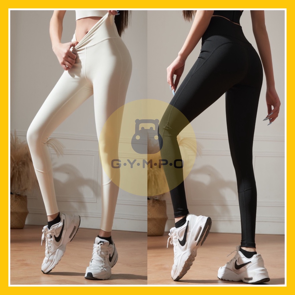 Legging Poly Gel trơn Quần Tập Gym Nữ Yoga [ĐỒ TẬP]