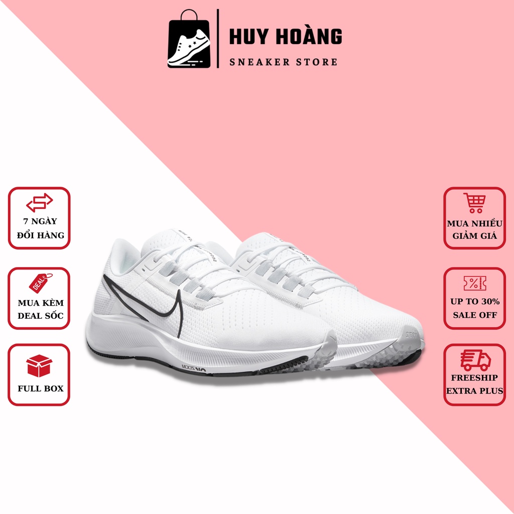 Giày Thể Thao Nam Trắng 𝗡𝗶𝗸𝗲 Siêu Cấp - Giày Nike Tập Gym Chạy Bộ Cực Êm [Full Box]