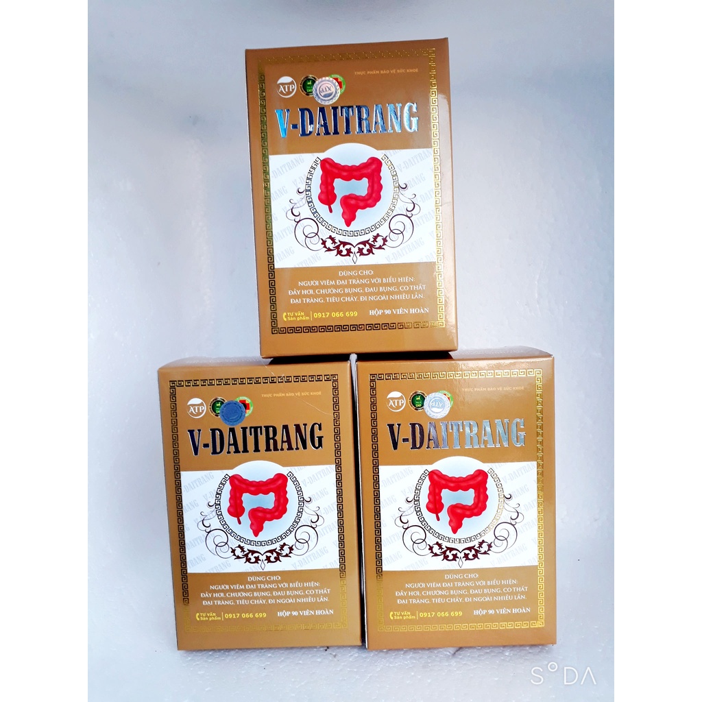 Viên hoàn đại tràng ATP, giúp giảm đầy hơi chướng bụng, đau bụng, co thắt đại tràng, tiêu chảy, đi ngoài nhiều lần