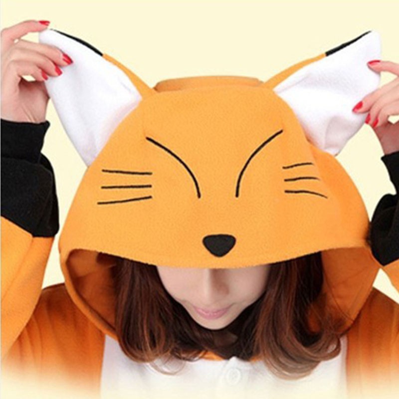 Fox Kigurumi Onesie Adult Women Man Pajama Anime Cosplay Animal Costume Party Jumpsuit Halloween Allover Onepiece | BigBuy360 - bigbuy360.vn
