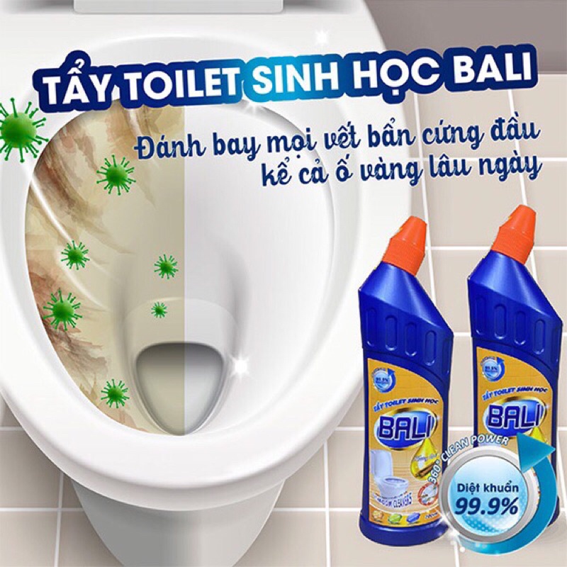 NƯỚC TẨY TOILET SINH HỌC BALI 700ML Đánh bay mọi vết bẩn cứng đầu, hương quế, không độc hại