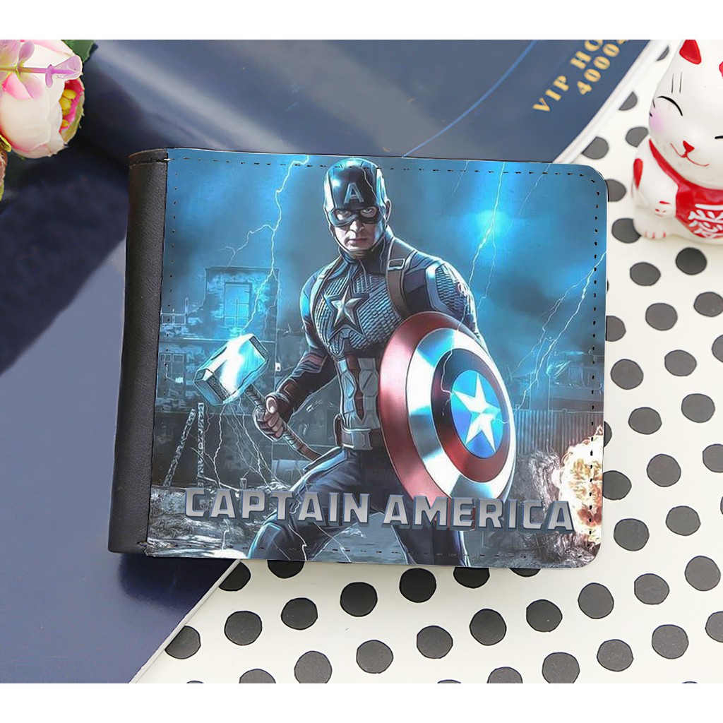 Ví da nam Captain America thời trang