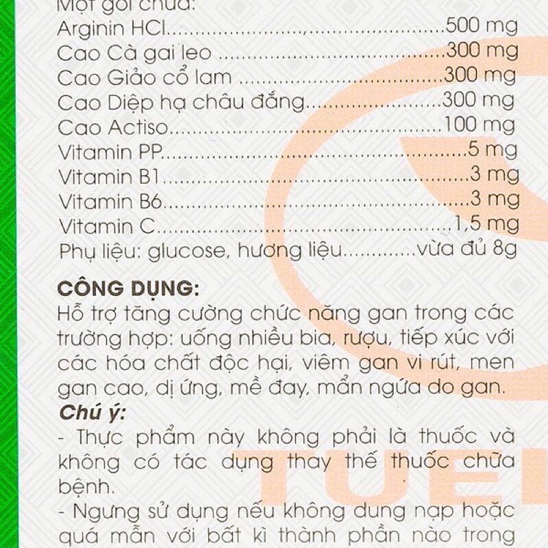 Trà giải độc gan Tuệ Linh - Giúp giải độc của gan, bảo vệ và hạn chế tổn thương tế bào gan do rượu, hóa chất (Hộp 5 gói)