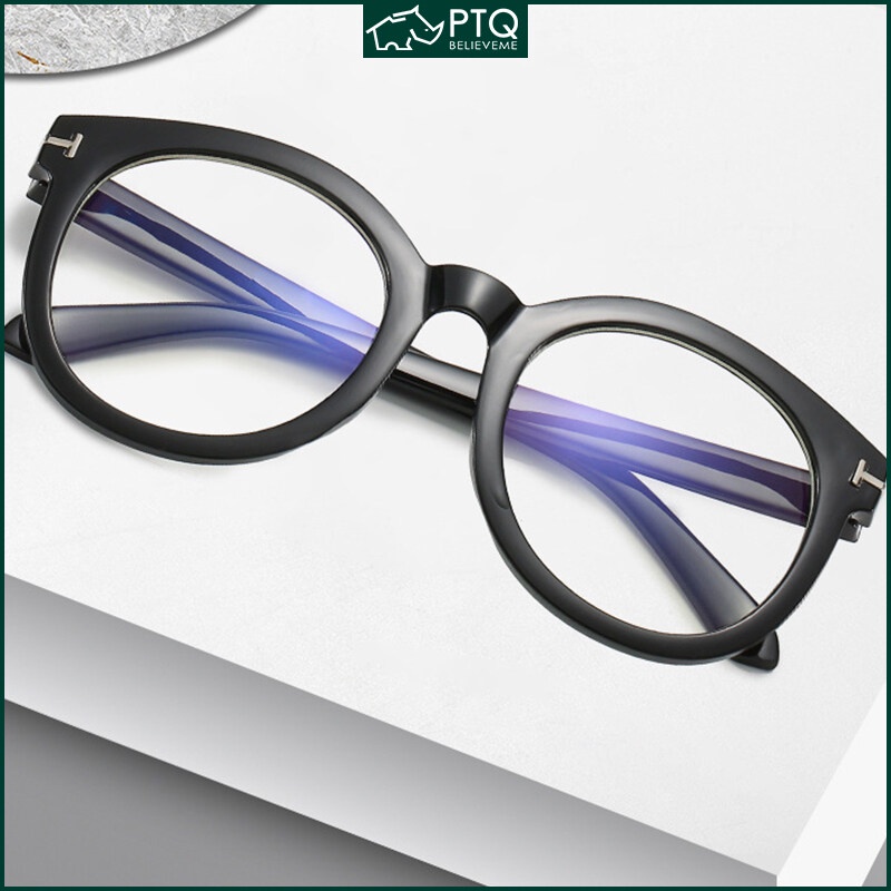 Mắt Kính Chống Bức Xạ Gọng Dày Màu Đen Cho Nữ