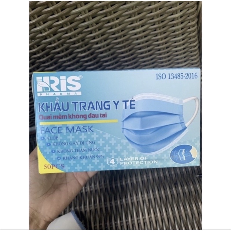 [COMBO_2] KHẨU TRANG IRIS PHARMA 4LỚP KHÔNG ĐAU TAI | BigBuy360 - bigbuy360.vn