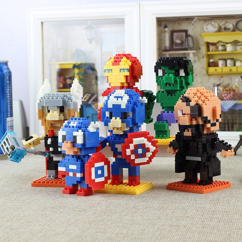 Đồ chơi Lắp ráp Siêu Anh Hùng Marvel and DC Justice SuperHero Nanoblock