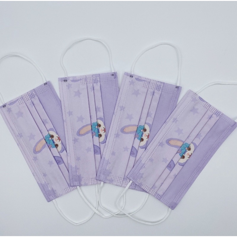 HỘP 50 CÁI Khẩu trang công chúa Elsa, Kitty, thỏ stella Lou cho bé gái