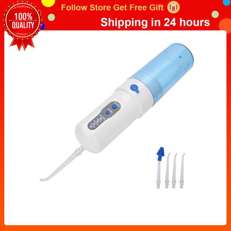 Máy tăm nước làm sạch răng miệng không dây với 4 đầu thay thế dung tích 200ml