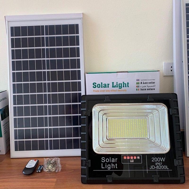 ĐÈN LED NĂNG LƯỢNG MẶT TRỜI JINDIAN 200W(JD8200L-200W) 💥CHÍNH HÃNG💥