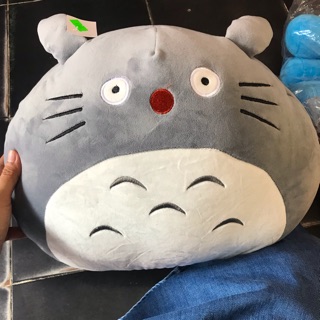 GỐI TỰA LƯNG,GỐI ÔM Hình Totoro Xám Miniso Mềm Nhũng Cao Cấp