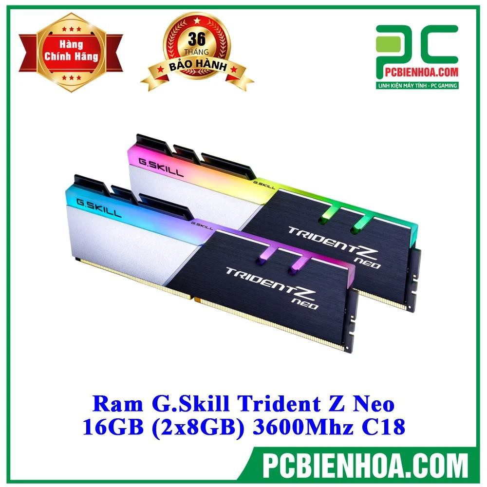 Bộ nhớ máy tính G.Skill TRIDENT Z Neo - 16GB (8GBx2) DDR4 3600GHz F4-3600C18D-16GTZN thumbnail