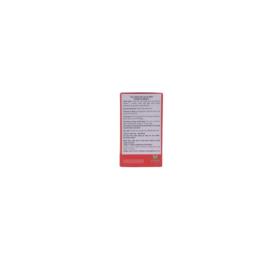 Vitamin c 500mg Ocean tăng sức đề kháng cho bé rutin tăng sức đề kháng cho người lớn hesperidin Lọ 60 viên
