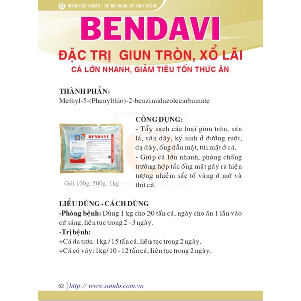 BENDAVI  xổ nội ký sinh [MUA 5 TẶNG1 SẢN PHẨM CÙNG LOẠI][SANDO]