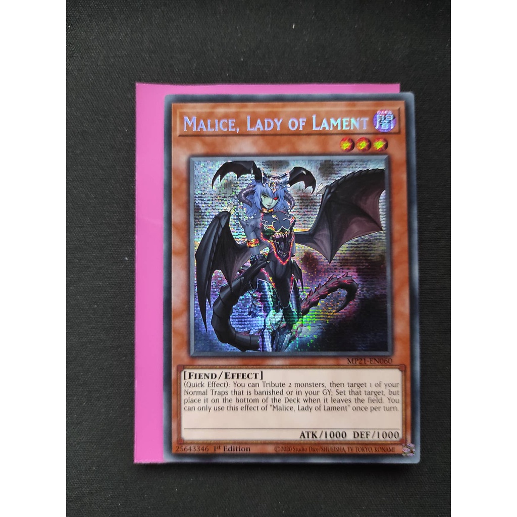 (YGO-TCG)1 lá thẻ bài Malice, Lady of Lament - MP21-EN060 - Prismatic Secret Rare