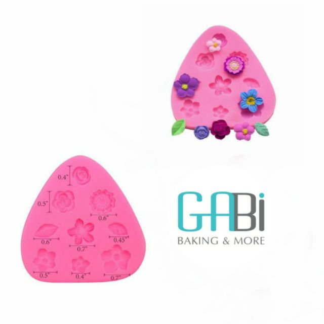 Khuôn fondant silicon hoa lá (2 mẫu)