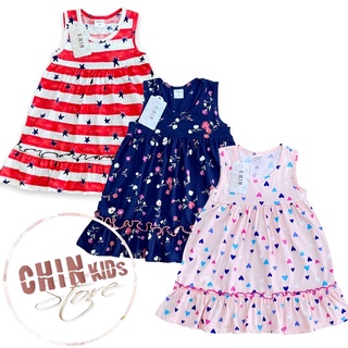 Váy đầm bé gái cotton VNXK ba lỗ sát nách xòe đuôi cá hoa nhí [V7]