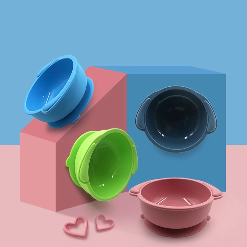 Tô Silicone Không Chứa BPA Đựng Thức Ăn Cho Bé Tập Ăn