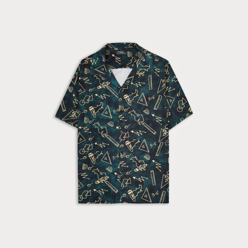 Áo sơ mi nam FLEX Fullbox ngôi sao, vải lụa thoáng mát , mềm mịn, thấm hút , không nhăn, áo sơ mi họa tiết